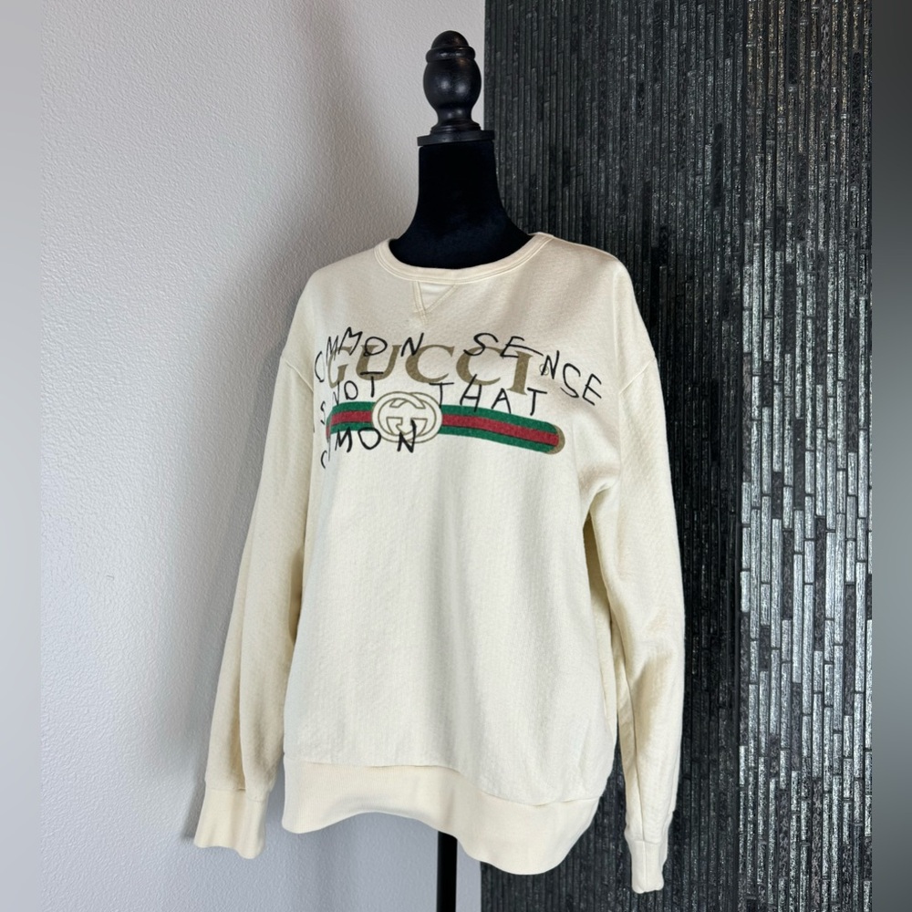 Gucci Coco Captain Common Sense Is Not That Common Pullover Crewneck Sweater M